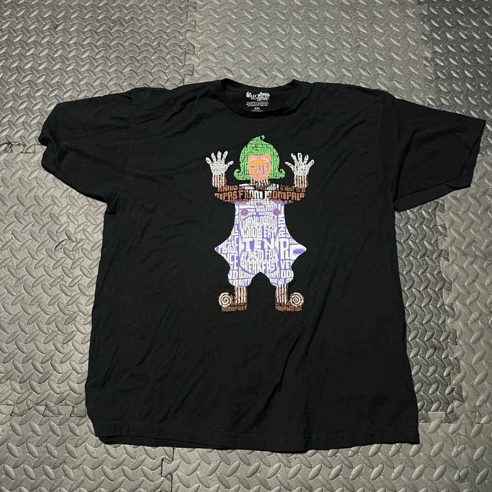 Black Cartoon Graphic Short Sleeve Tee